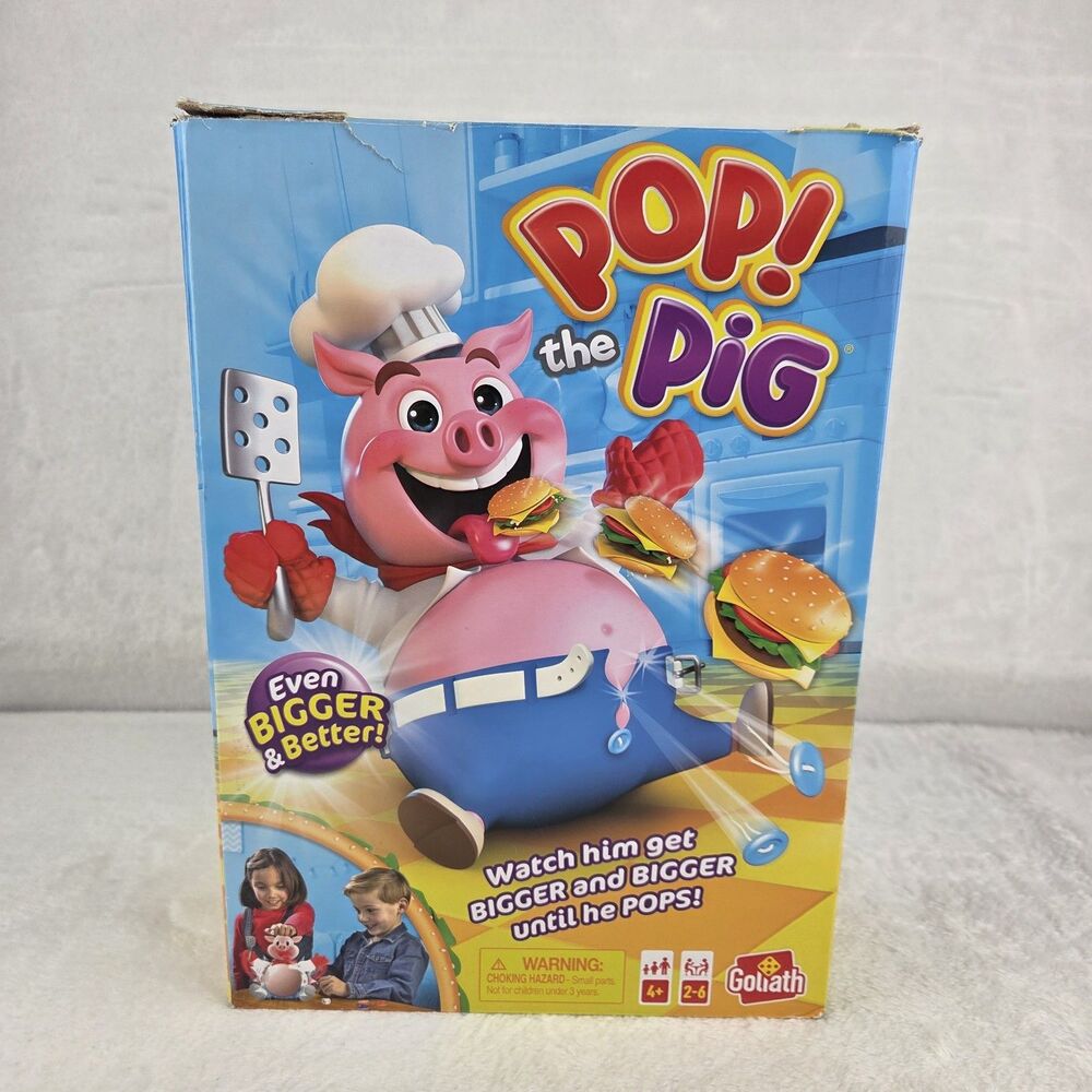 Pop The Pig Game Goliath 2023 Complete Family Board Game Bigger Pig